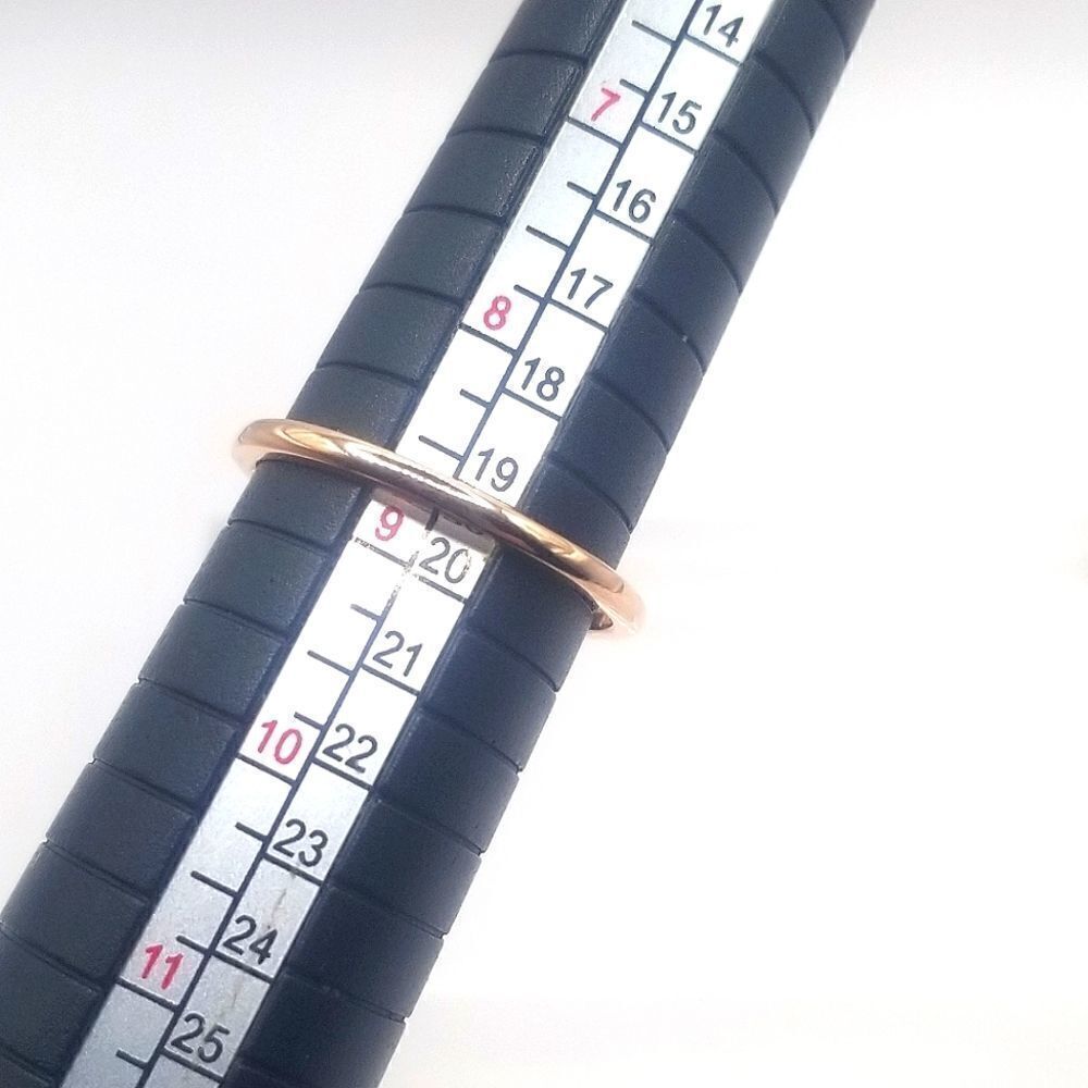 Pavé Bead Open Ring rose gold toned size 9. - Picture 2 of 3